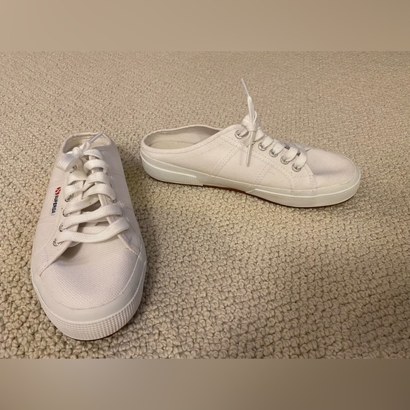 SUPERGA WHITE CANVAS MULE SIZE 39.5 - Picture 3 of 4
